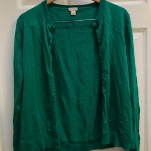 J. Crew Green Cardigan